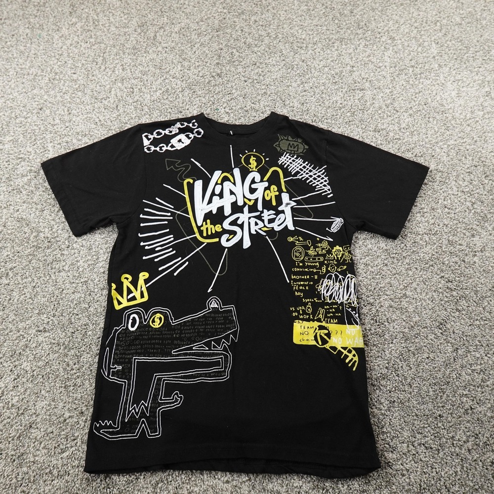Southpole Shirt Mens S Black Graphic Logo Short Sleeve Tee Streetwear Grunge Y2K